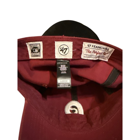Rare Philadelphia Phillies 47 Brand Franchise Hat Baseball Cap Maroon‎ Large - Picture 4 of 4